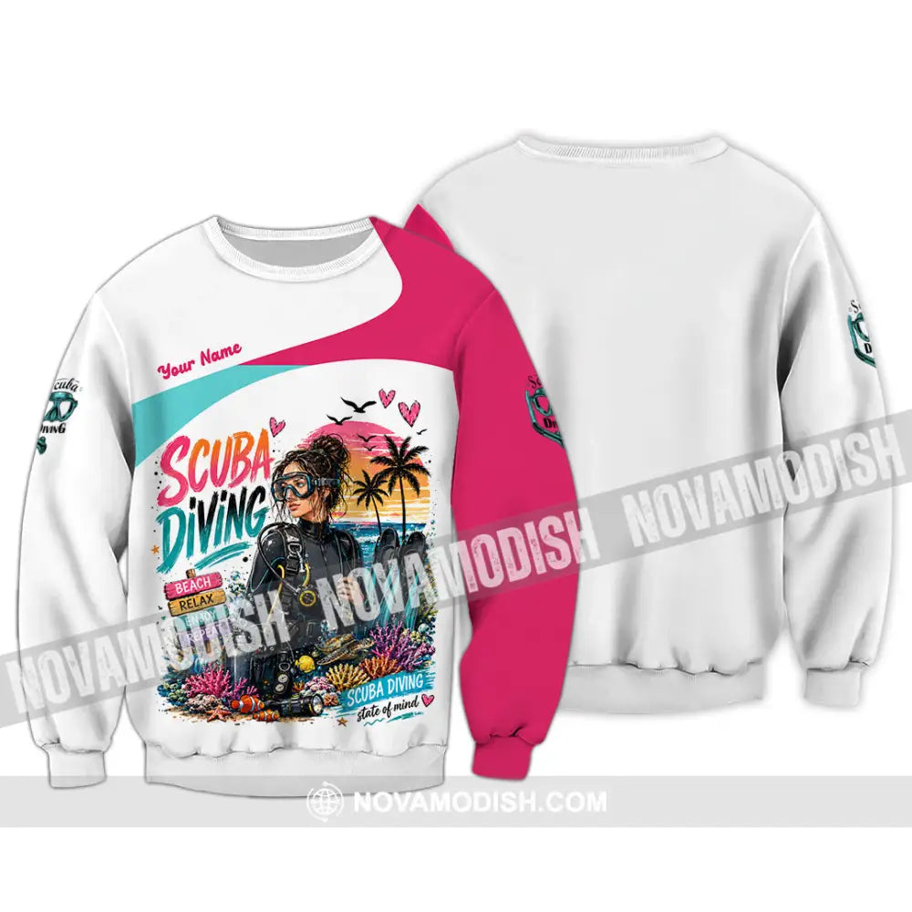 Women Shirt - Custom Scuba Diving Shirt - Long Sleeve / S - T-shirt