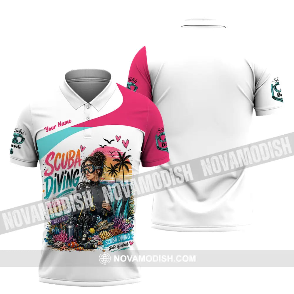 Women Shirt - Custom Scuba Diving Shirt - Polo Shirt / S - T-shirt