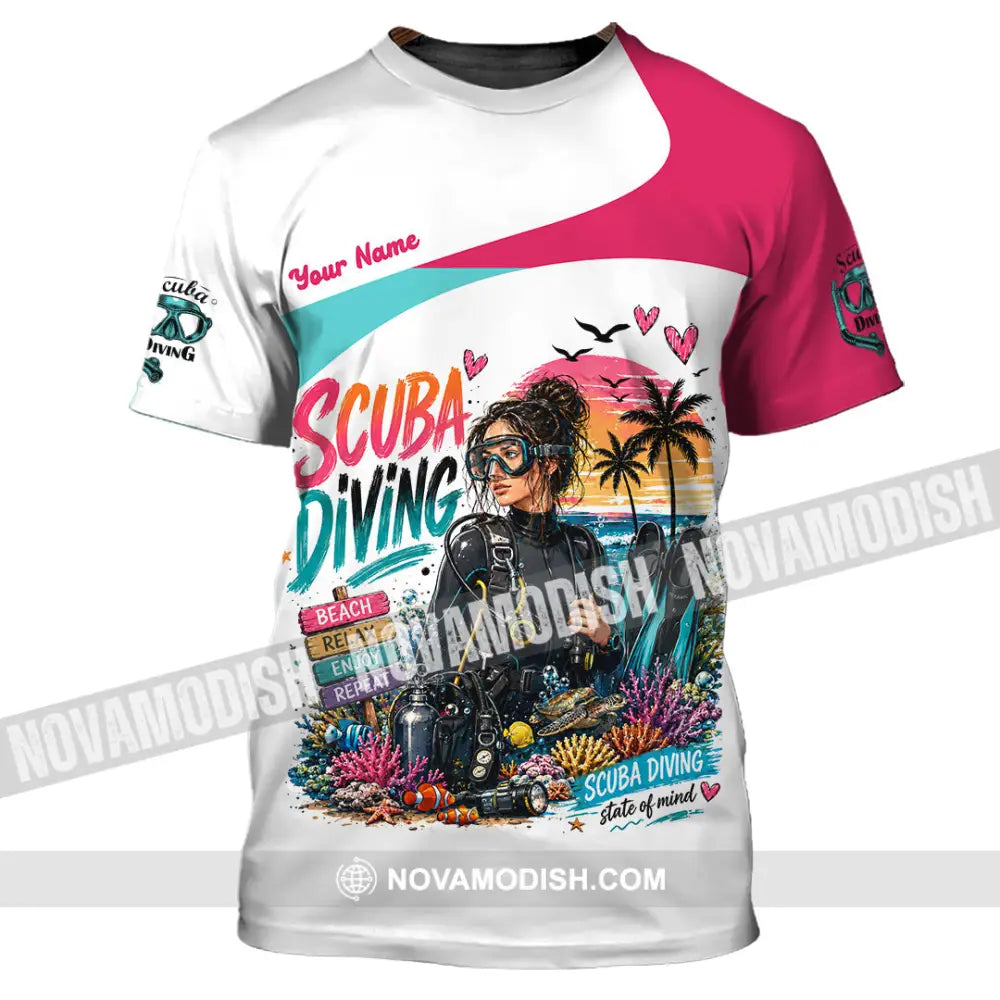 Women Shirt - Custom Scuba Diving Shirt - T-Shirt / S - T-shirt