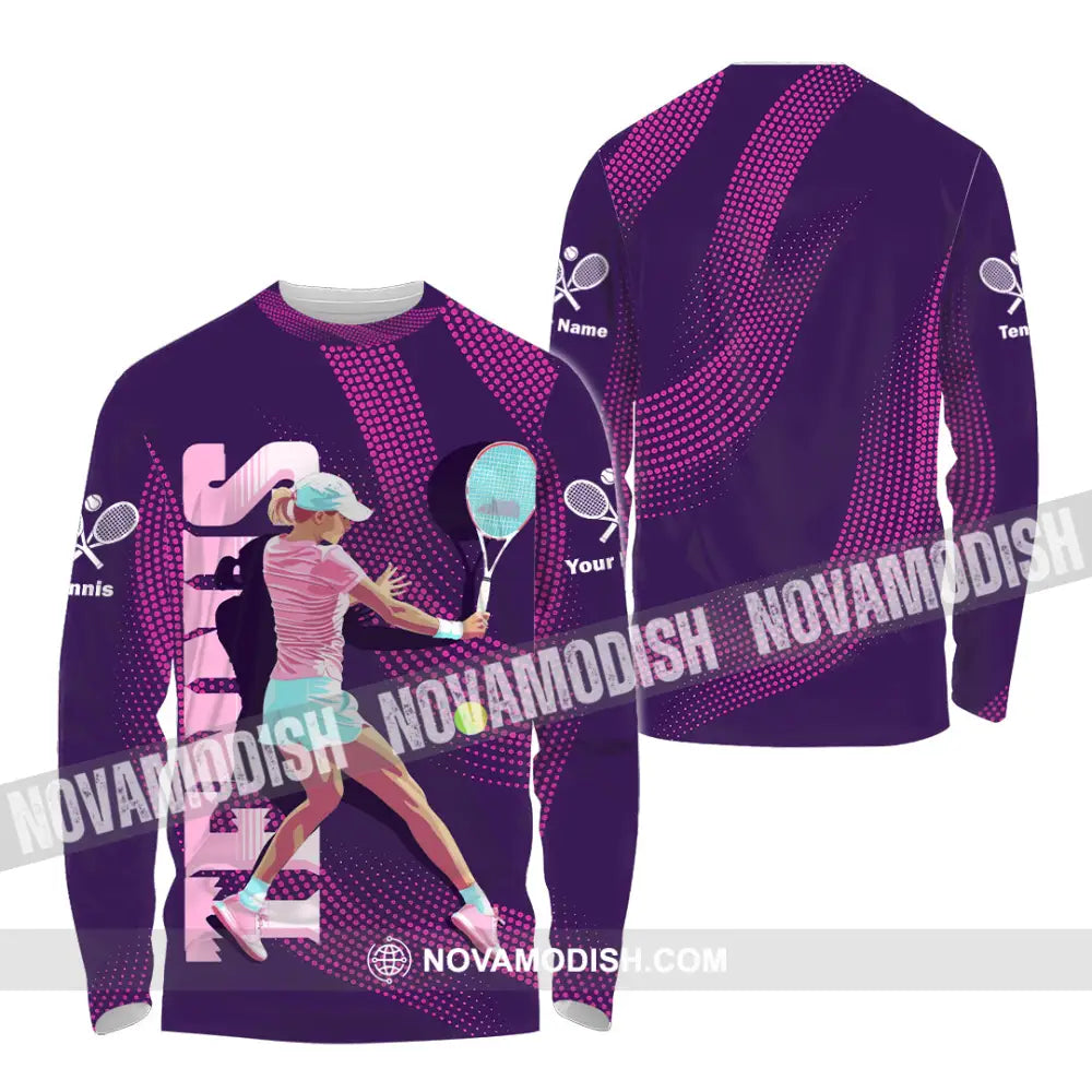 Women Shirt - Custom Tennis 3D Shirt Long Sleeve Shirt / S T-shirt