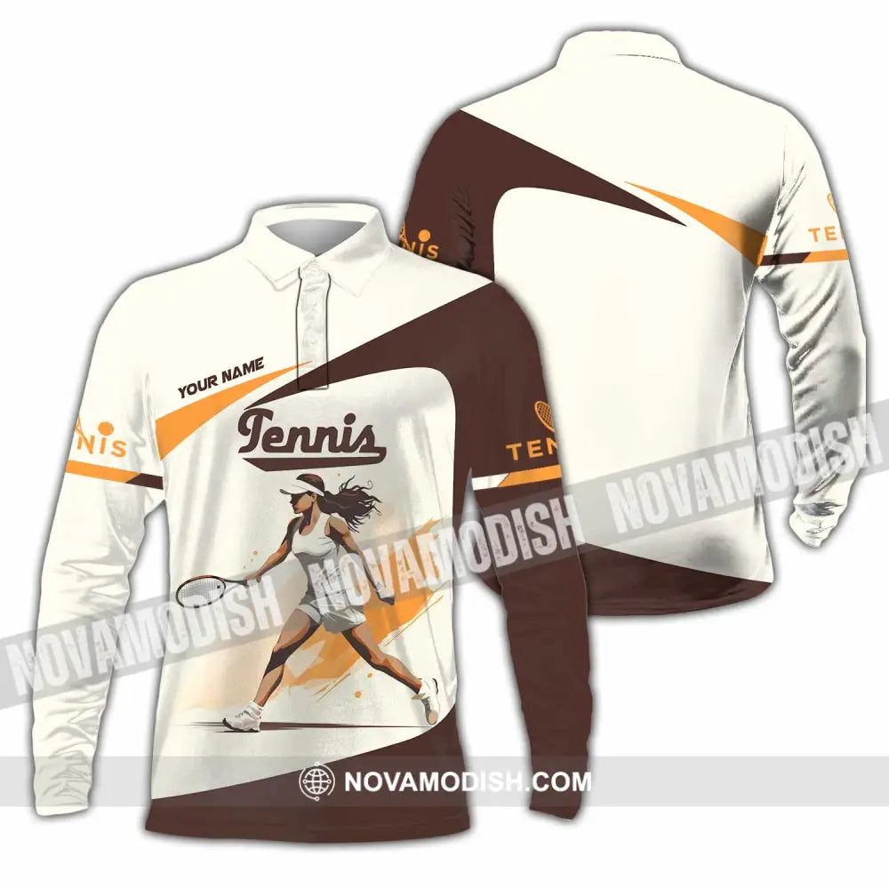Women Shirt - Custom Tennis Shirt Long Sleeve Polo / S T-shirt
