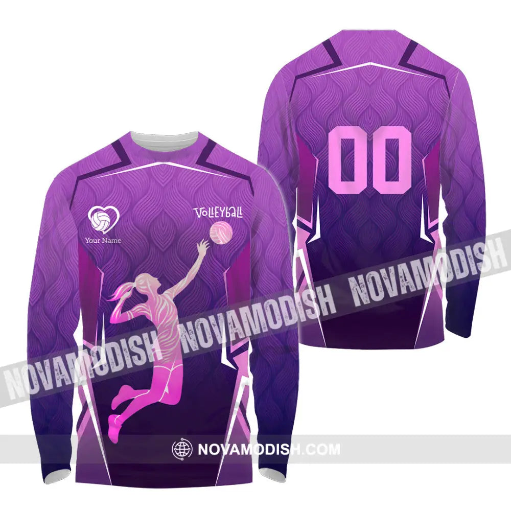 Women Shirt - Custom Volleyball 3D Shirt - Long Sleeve Shirt / S - T-shirt
