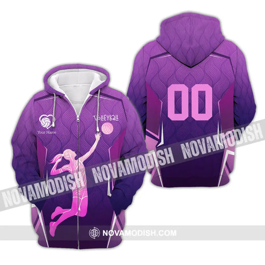 Women Shirt - Custom Volleyball 3D Shirt - Zipper Hoodie / S - T-shirt