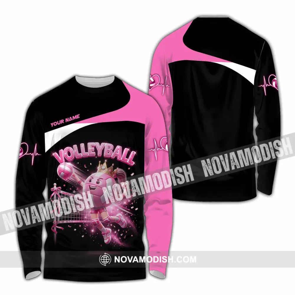 Women Shirt - Custom Volleyball Queen Shirt - Long Sleeve Shirt / S - T-shirt
