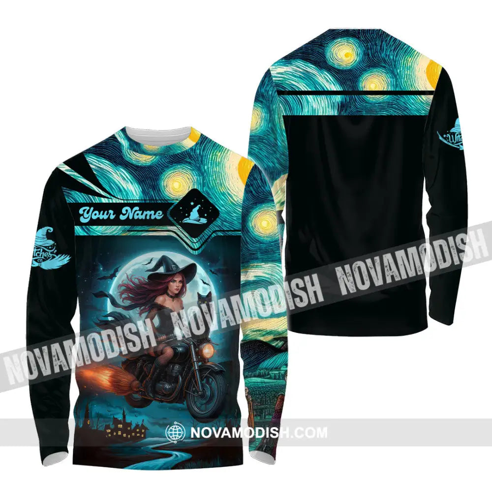 Women Shirt - Custom Witches Halloween Shirt Long Sleeve Shirt / S T-shirt