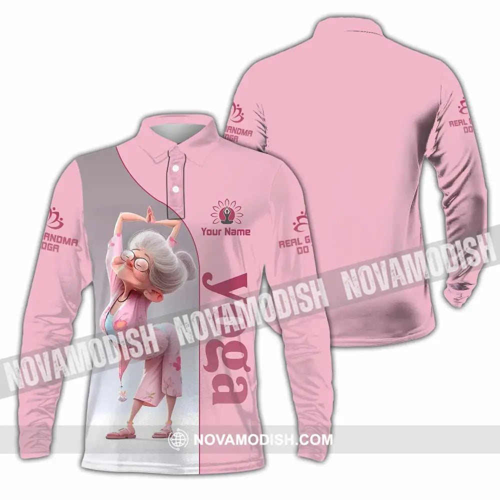 Women Shirt - Custom Yoga Shirt - Long Sleeve Polo / S - T-shirt