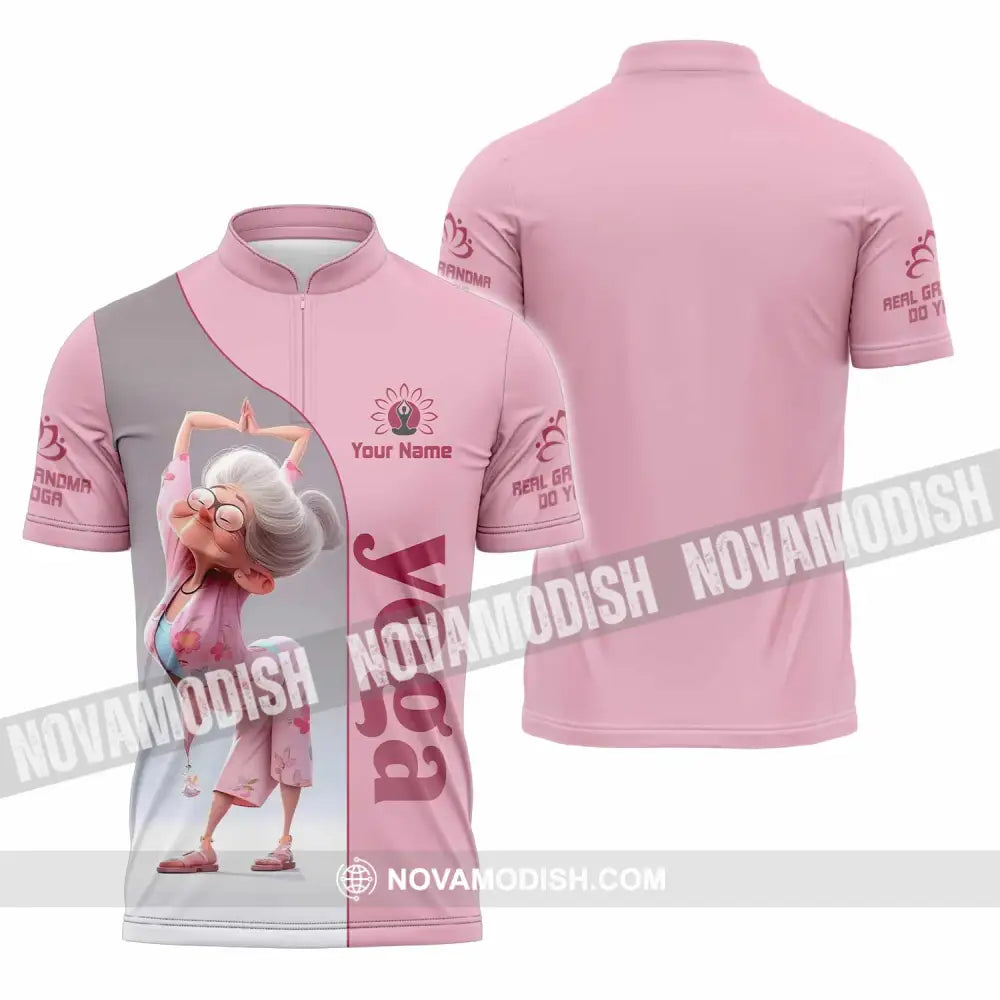 Women Shirt - Custom Yoga Shirt - Zipper Polo Shirt / S - T-shirt