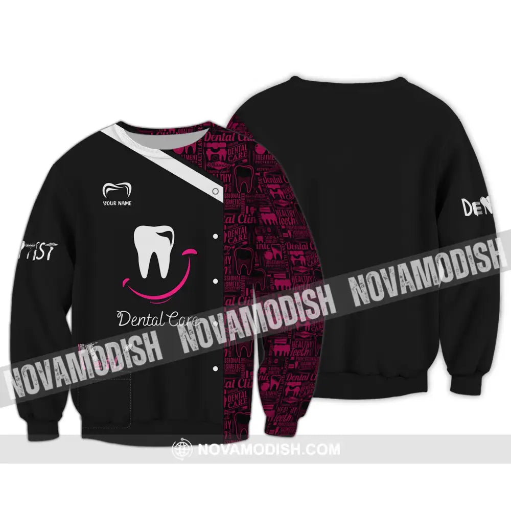 Women Shirt Dental Dentist Hoodie Sportwear Long Sleeve / S T-Shirt