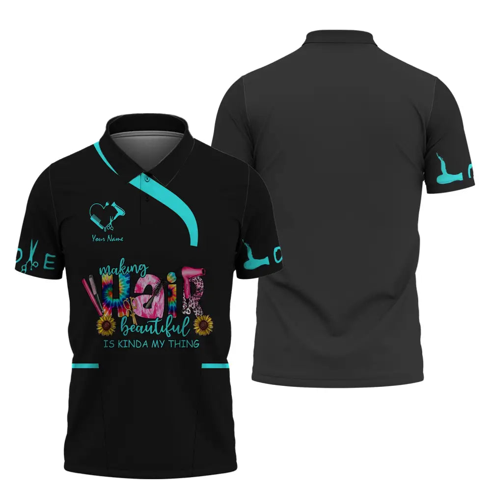 Women Shirt Hair Stylist Hairdresser Sportwear Polo / S T-Shirt