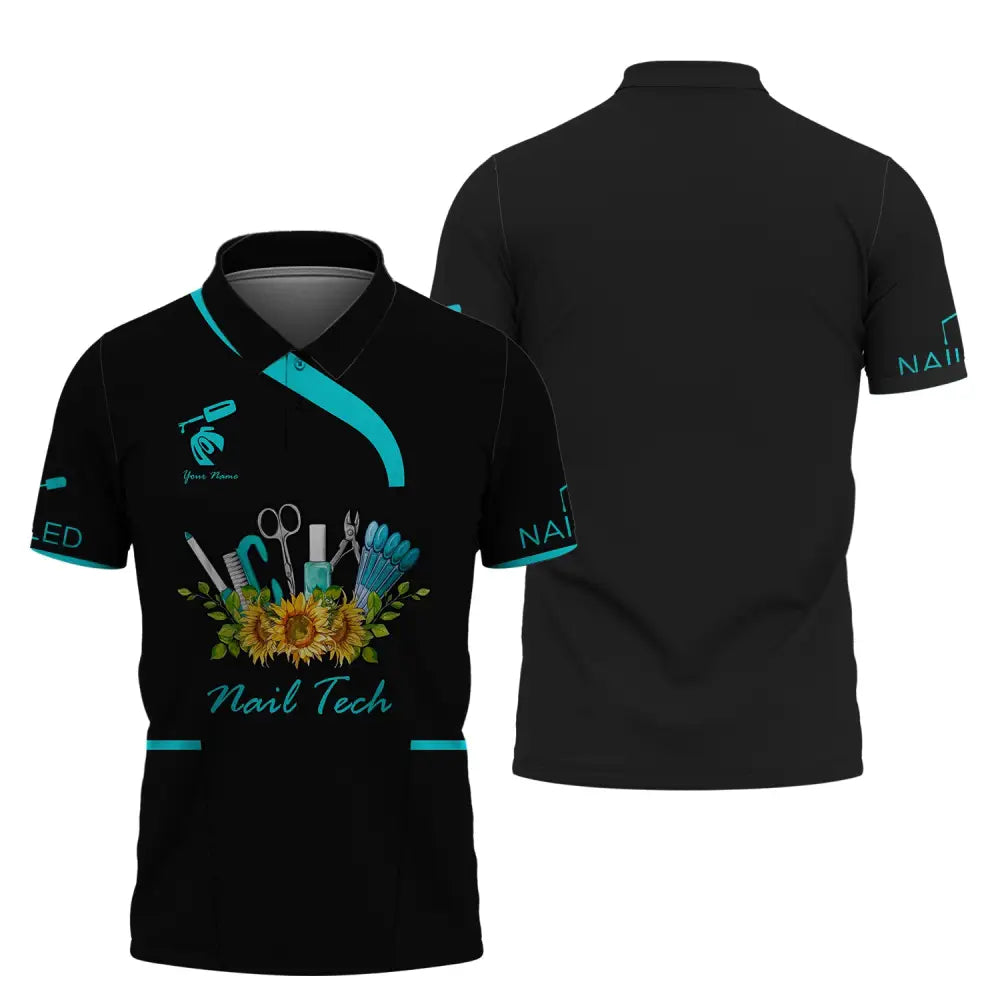 Women Shirt Nail Technician Hoodie Tech Sportwear Polo / S T-Shirt