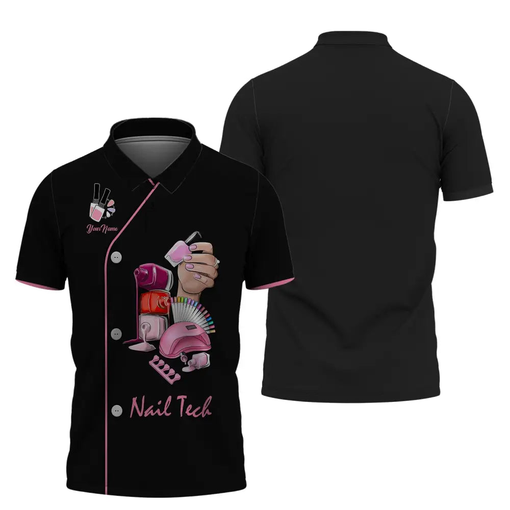 Women Shirt Nail Technician Tech Hoodie Sportwear Polo / S T-Shirt