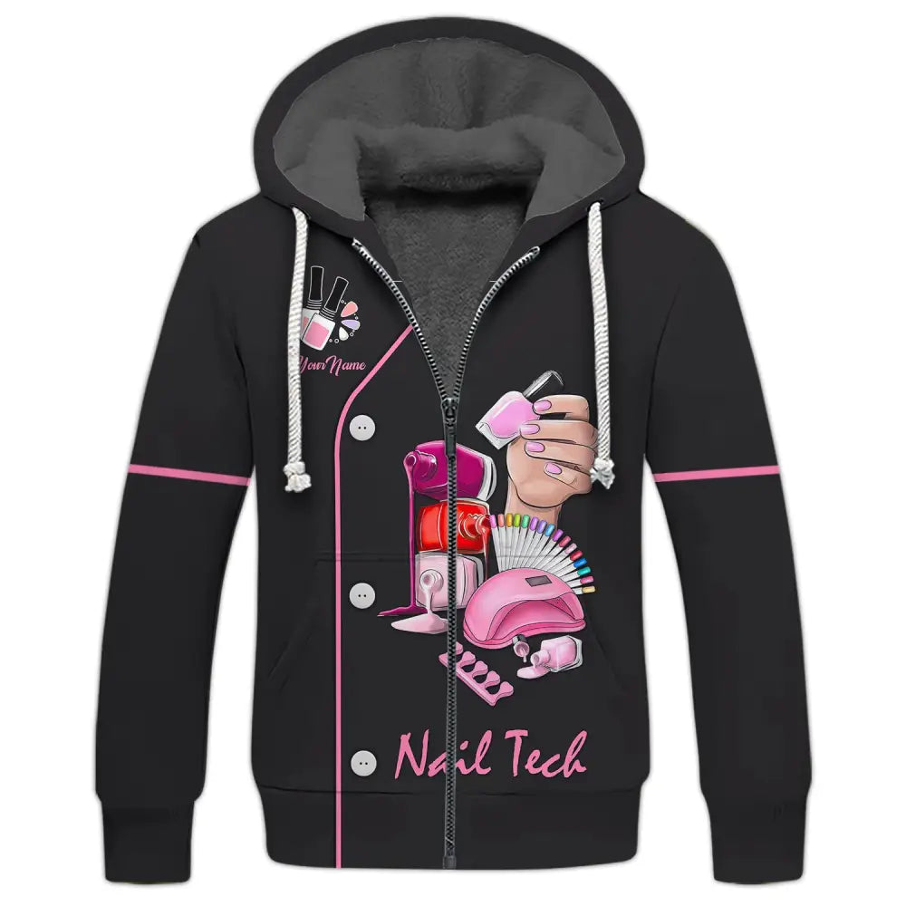 Women Shirt Nail Technician Tech Hoodie Sportwear T-Shirt