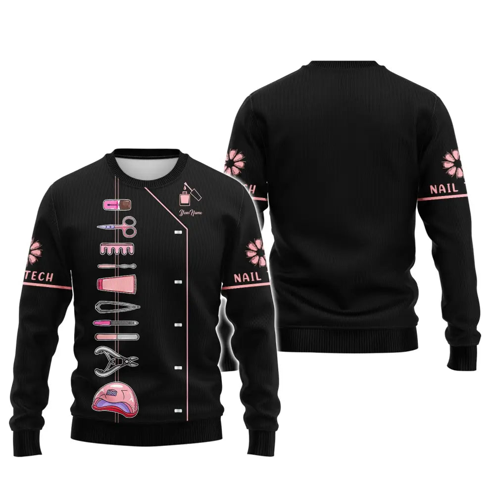 Women Shirt Nail Technician Tech Hoodie Sportwear T-Shirt