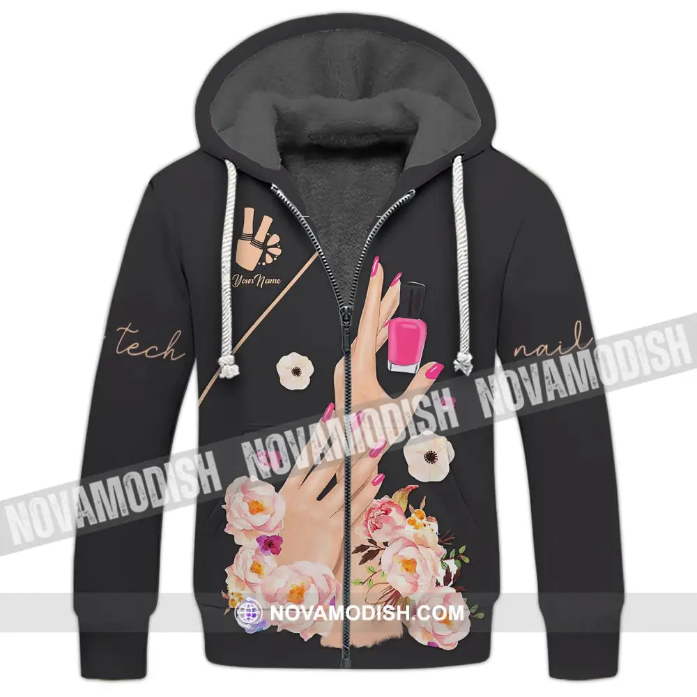 Women Shirt Nail Technician Tech Hoodie Sportwear T-Shirt