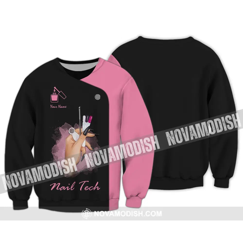 Women Shirt Nail Technician Tech Sportwear Long Sleeve / S T-Shirt