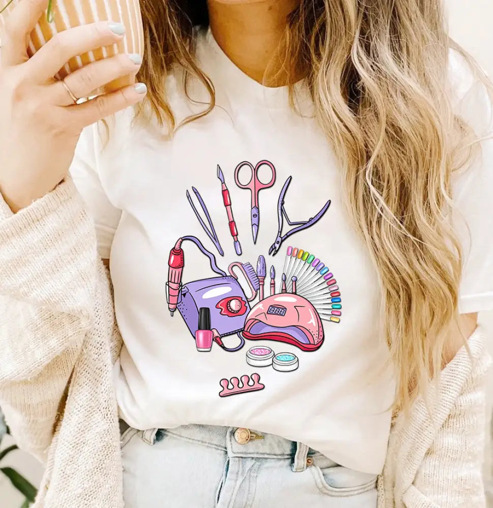 Women Shirt Nailtech T-Shirt For Nail Technicians T-Shirt