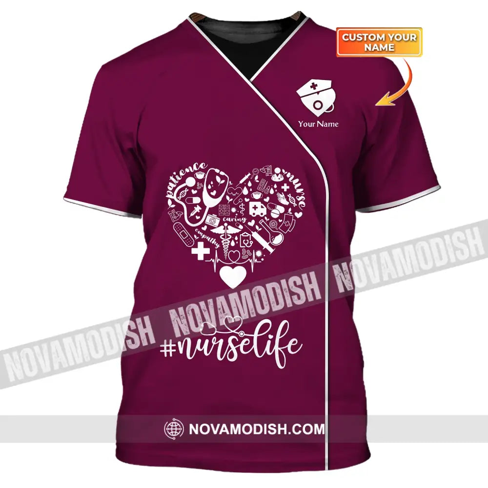 Women Shirt Nurse Life Nursing Hoodie Sportwear T-Shirt / S