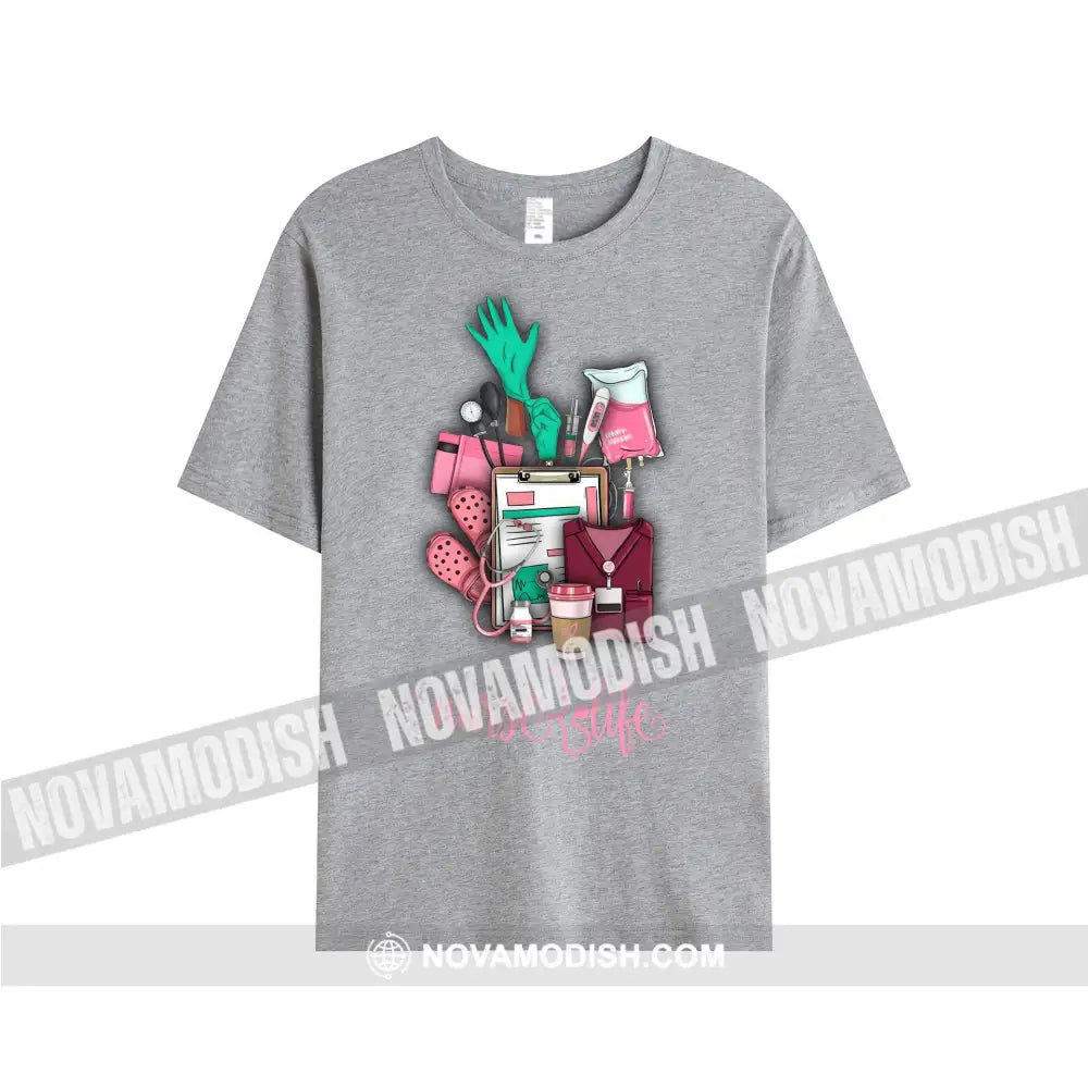 Women Shirt Nurse Life Nursing T-Shirt T-Shirt / Gray S