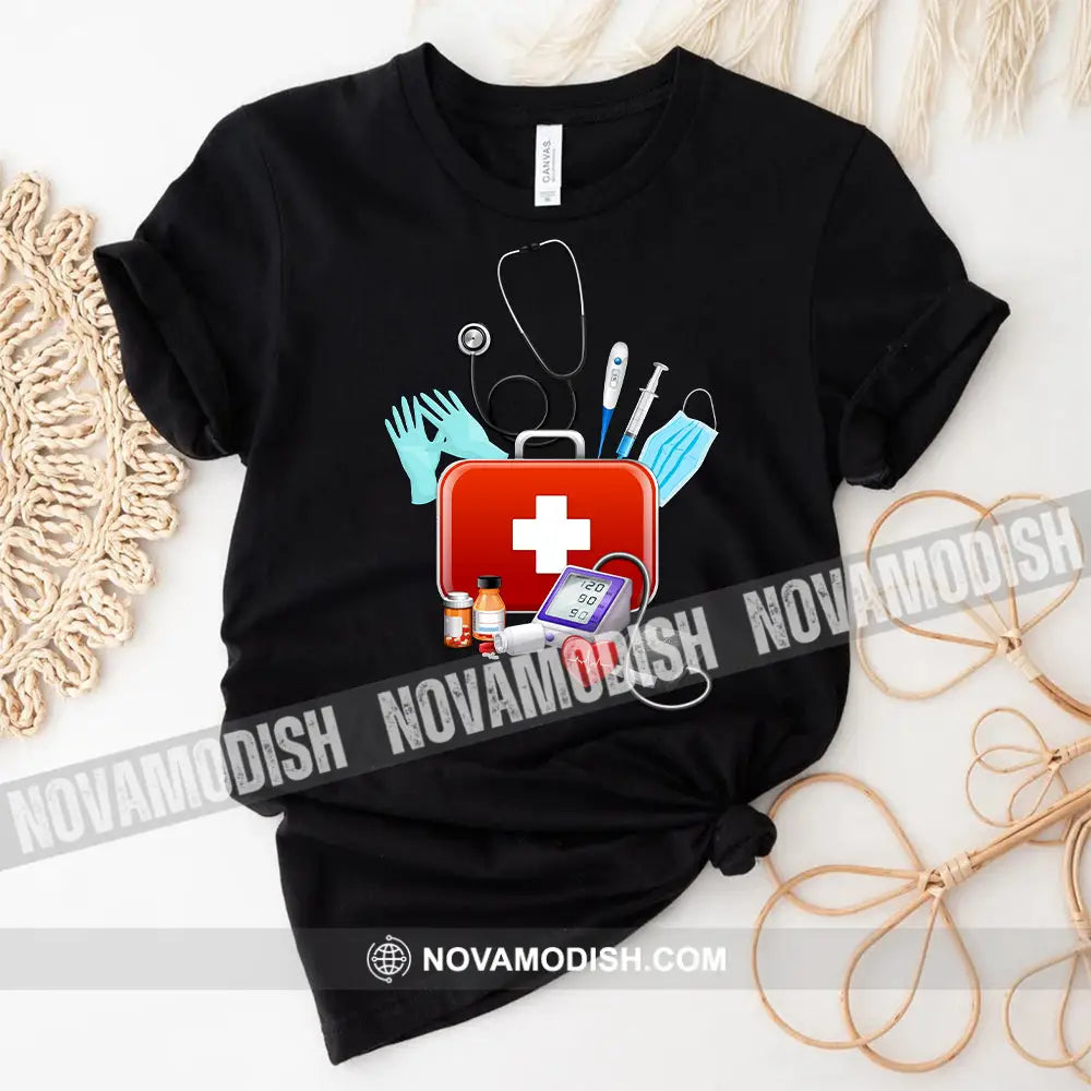 Women Shirt Nursing T-Shirt For Nurses T-Shirt / Black S