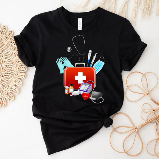 Women Shirt Nursing T-Shirt For Nurses T-Shirt / Black S