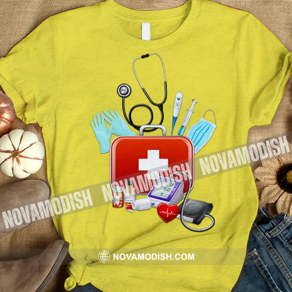 Women Shirt Nursing T-Shirt For Nurses T-Shirt / Yellow S