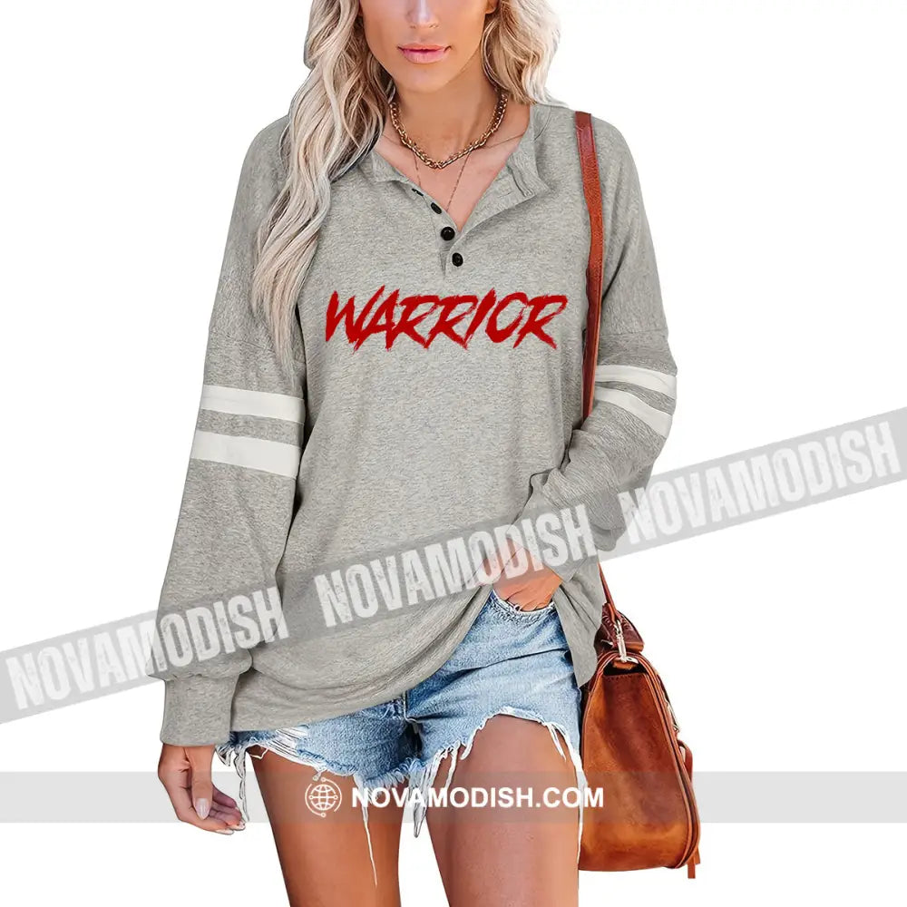 Women T-Shirt Long Sleeve Shirt Warrior T-Shirt Blood In Out Gift For