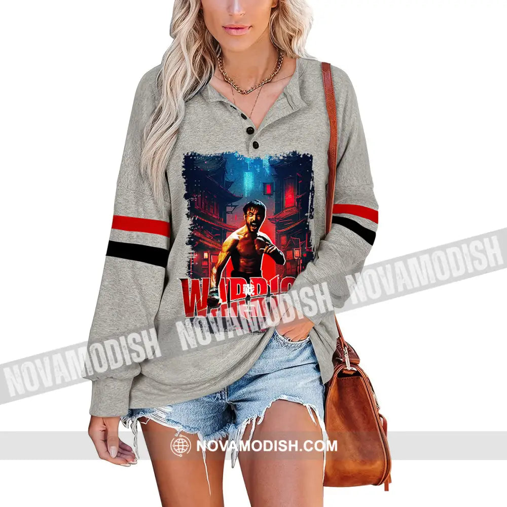 Women T-Shirt Long Sleeve Shirt Warrior T-Shirt Gift For