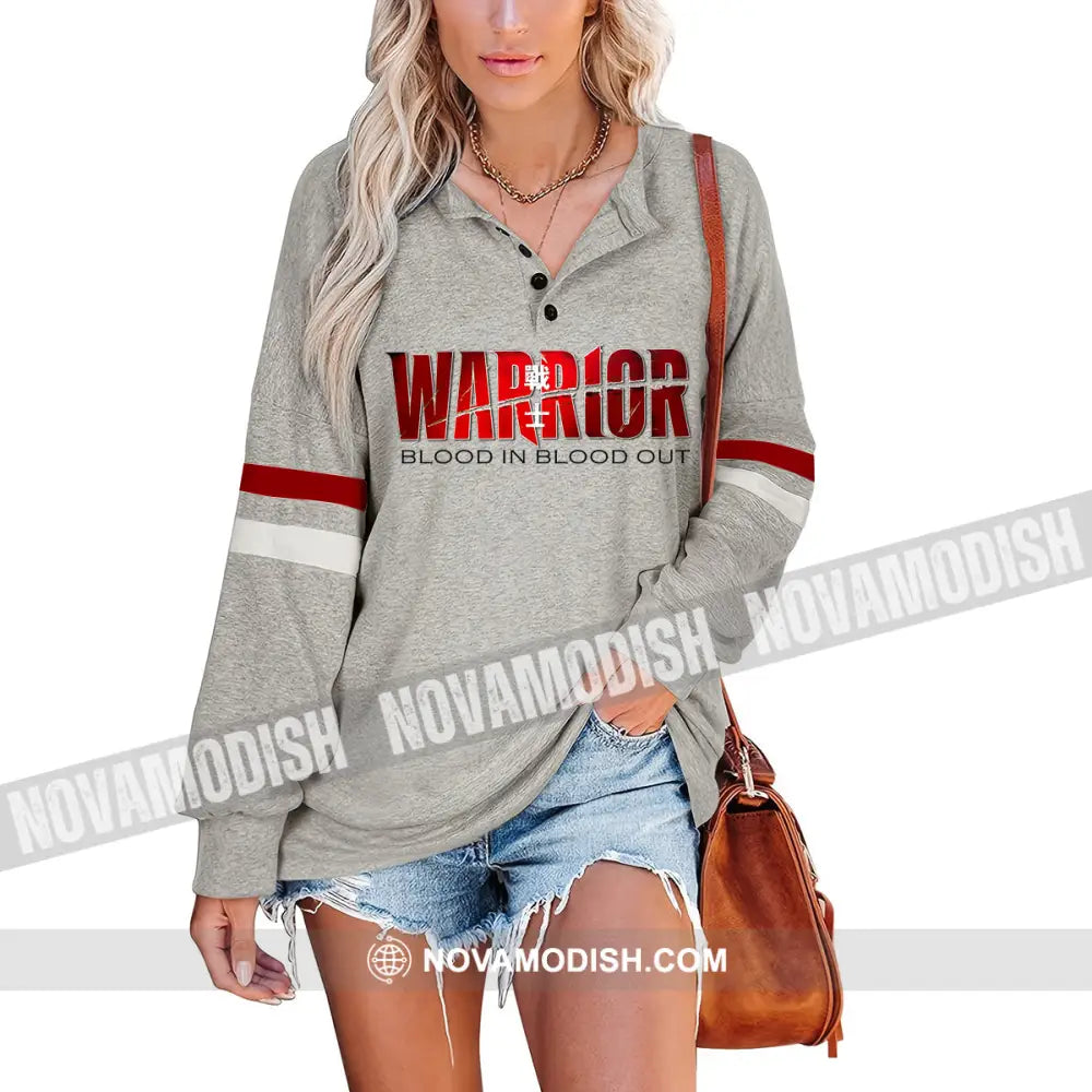 Women T-Shirt Long Sleeve Shirt Warrior T-Shirt Gift For