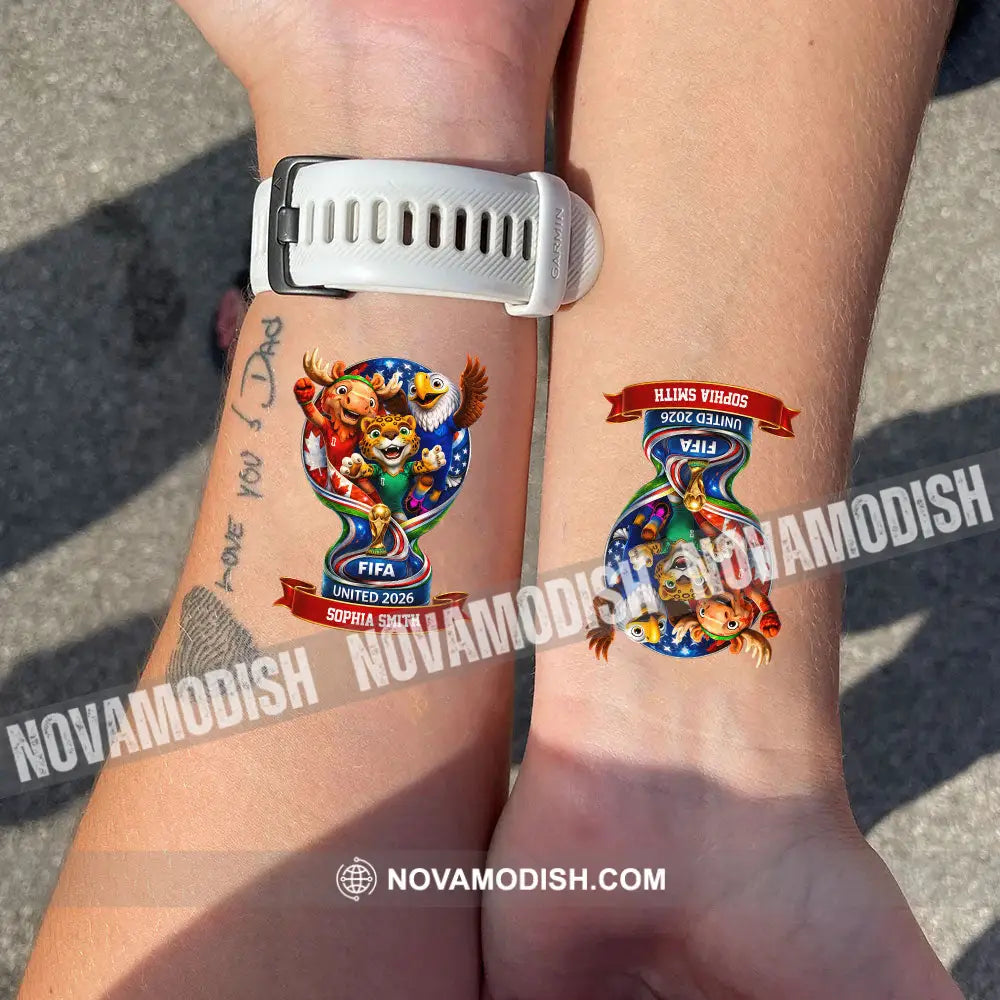 World Cup 2026 Custom Temporary Tattoo Personalized Tattoo Fake Tattoo - Temporary Tattoo